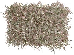 Planta Artificial Folhagem Grama Placa X308 Verde Vermelho C/Powder 40X60cm